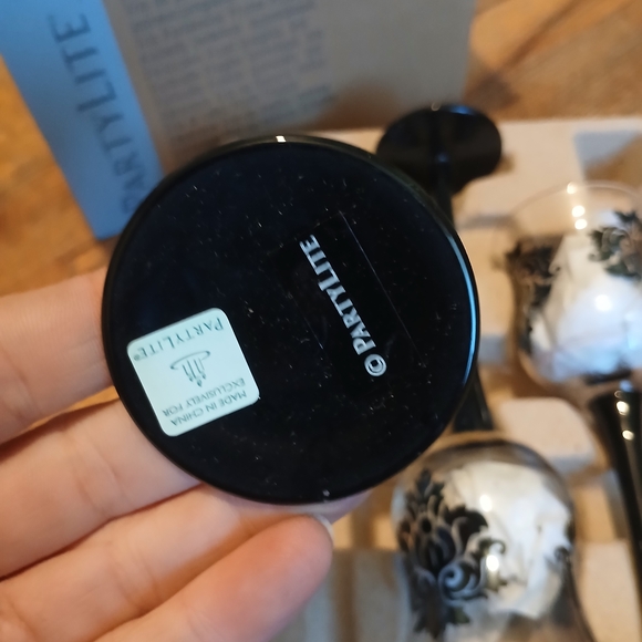 NIB Forbidden Trio Black And White Candle Holders By PartyLite - Picture 3 of 7